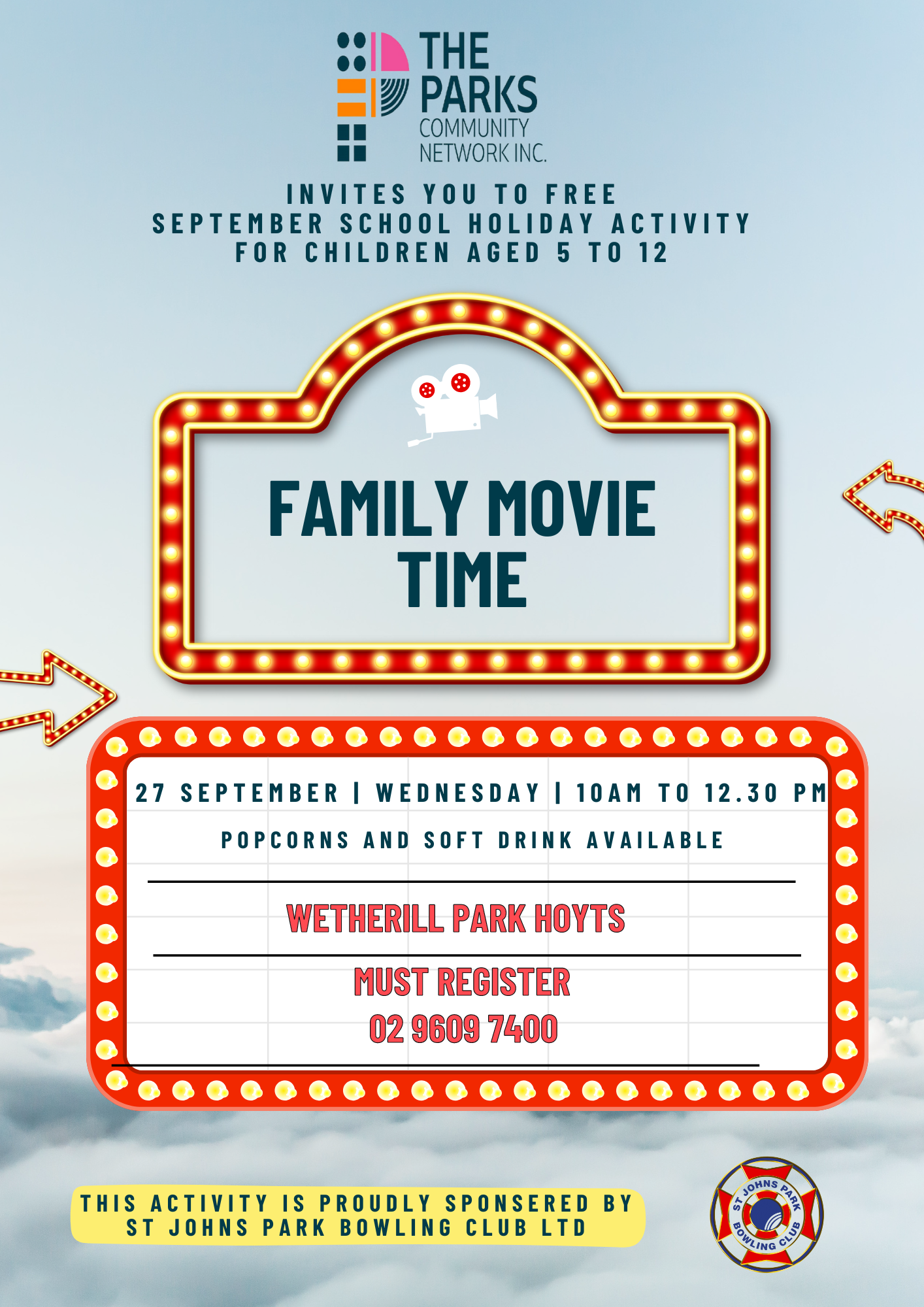 Purple Red Colorful Halloween Movie Party Flyer